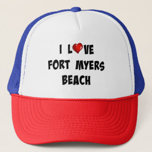 I Love Fort Myers Beach Trucker Hat