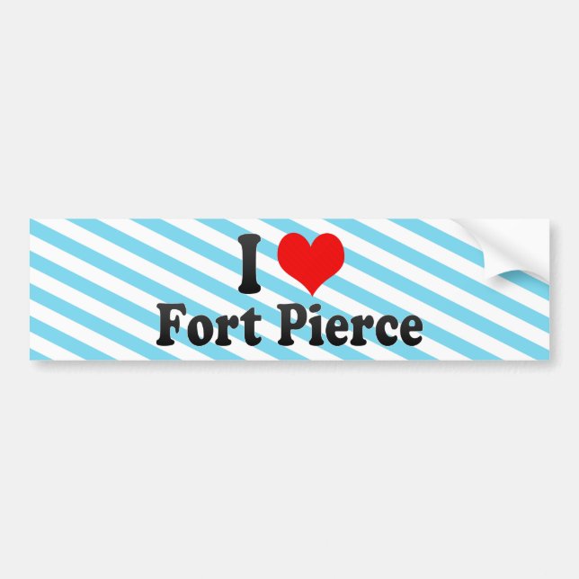 I Love Fort Pierce, United States Bumper Sticker (Front)