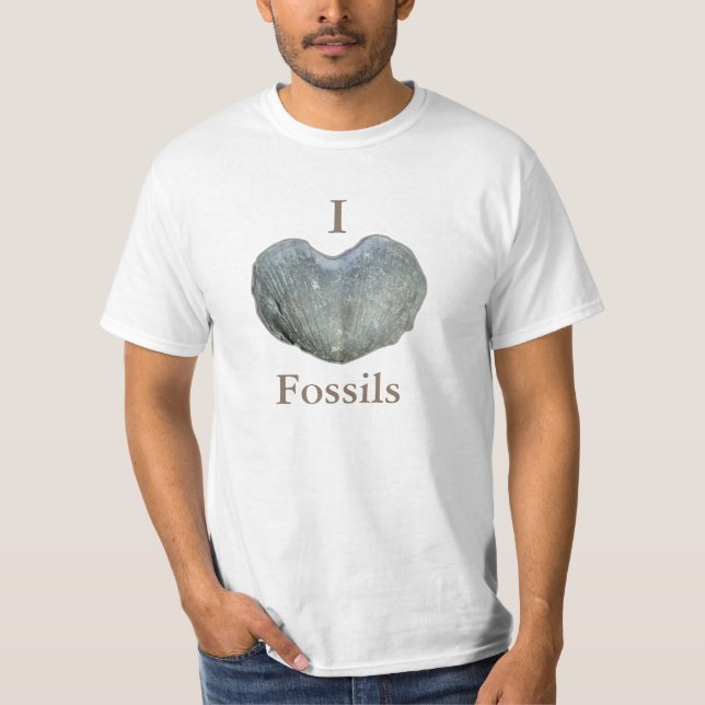 I Love Fossils T-Shirt (Front)