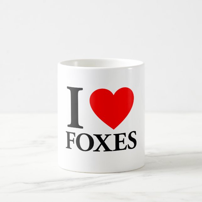 I Love Foxes Coffee Mug (Center)