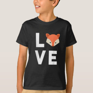 I Love Foxes Cute Fox Funny Fox Love Animal Face T-Shirt