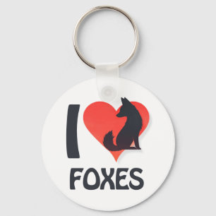 I love Foxes Key Ring