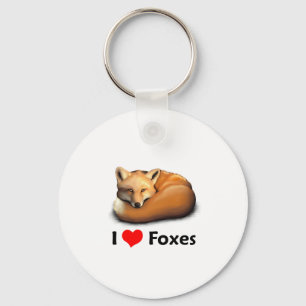 I love Foxes Key Ring