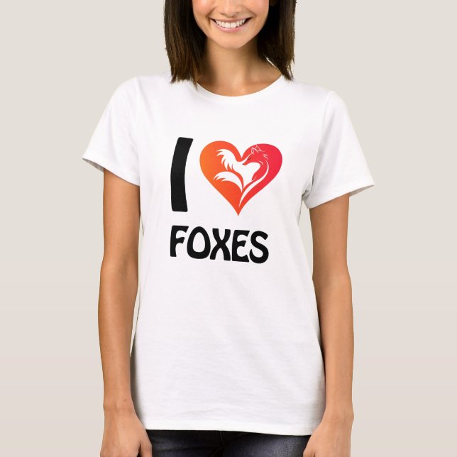 I love Foxes T-Shirt (Front)