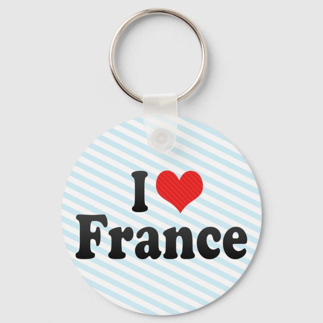 I Love France Key Ring (Front)