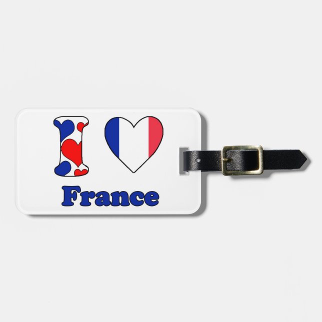 I love France Luggage Tag (Front Horizontal)
