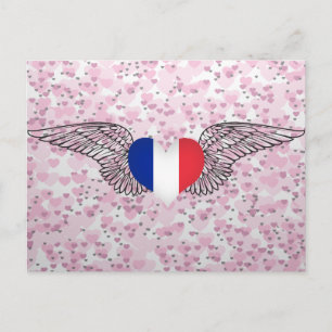 I Love France -wings Postcard