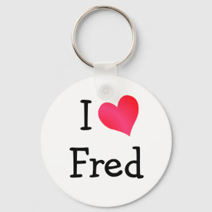 I Love Fred Key Ring