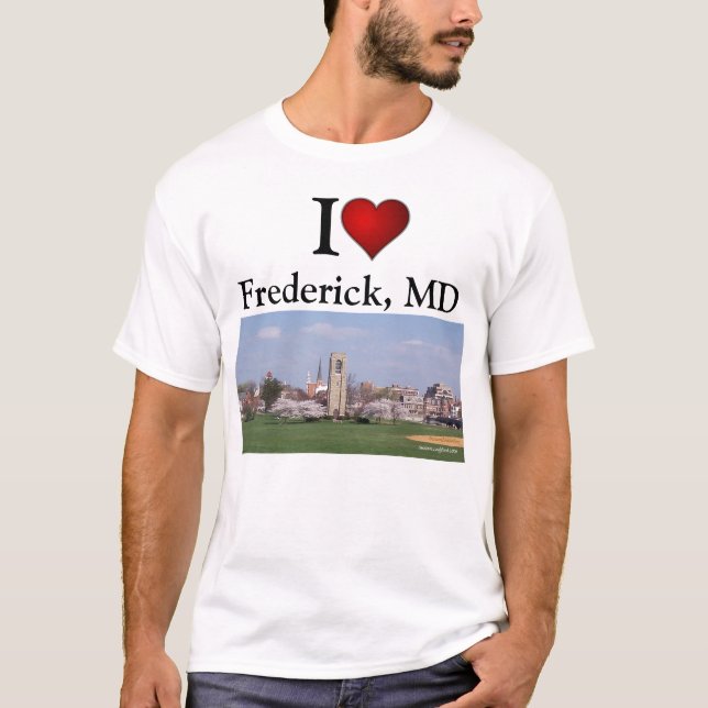I Love Frederick, MD T-shirt (Front)