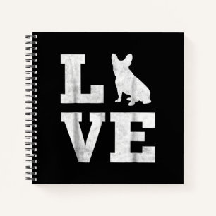 I Love French Bulldog Frenchie Dog Lover Owner Notebook