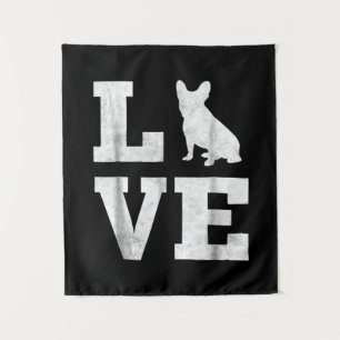 I Love French Bulldog  Frenchie Dog Lover Owner Tapestry