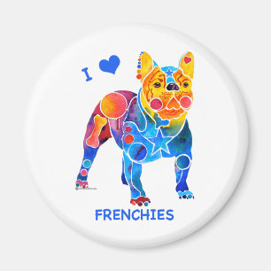 I Love French Bulldogs Magnet