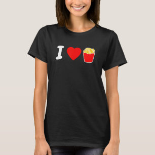 I Love French Fries Fries Cute Vintage French Fry T-Shirt