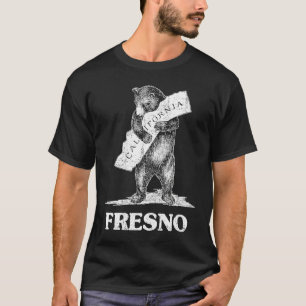 I Love Fresno California Bear Hugging California T-Shirt