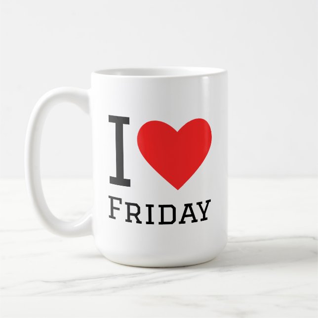 I love Friday  Coffee Mug (Left)