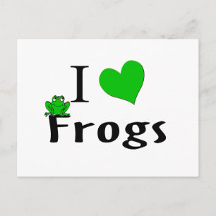 I Love Frogs Postcard