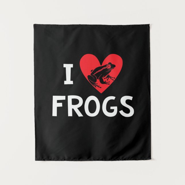 I Love Frogs Tapestry (Front)