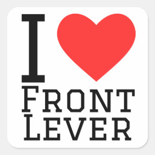I love front lever square sticker