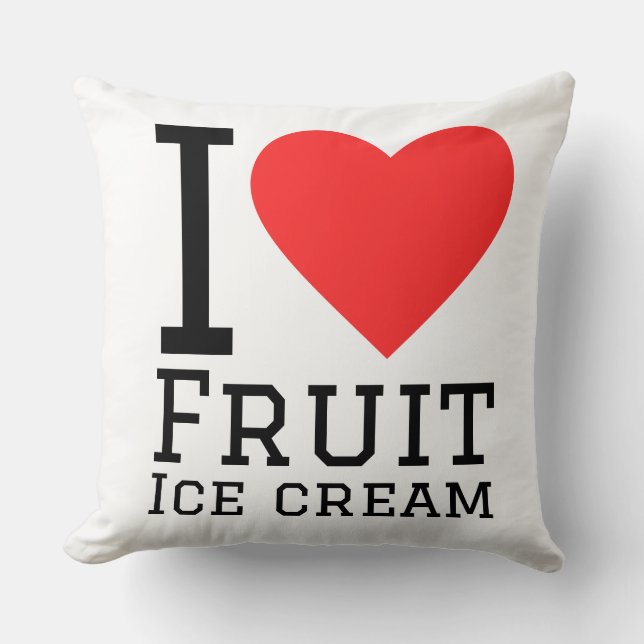 I love fruit ice cream cushion (Front)