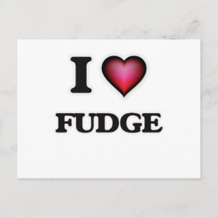 I Love Fudge Postcard