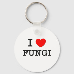 I Love Fungi Key Ring