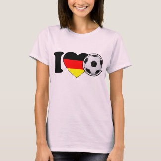 "I Love Fußball" Damen-Shirt Deutschland Germany T-Shirt
