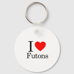 I Love Futons Key Ring