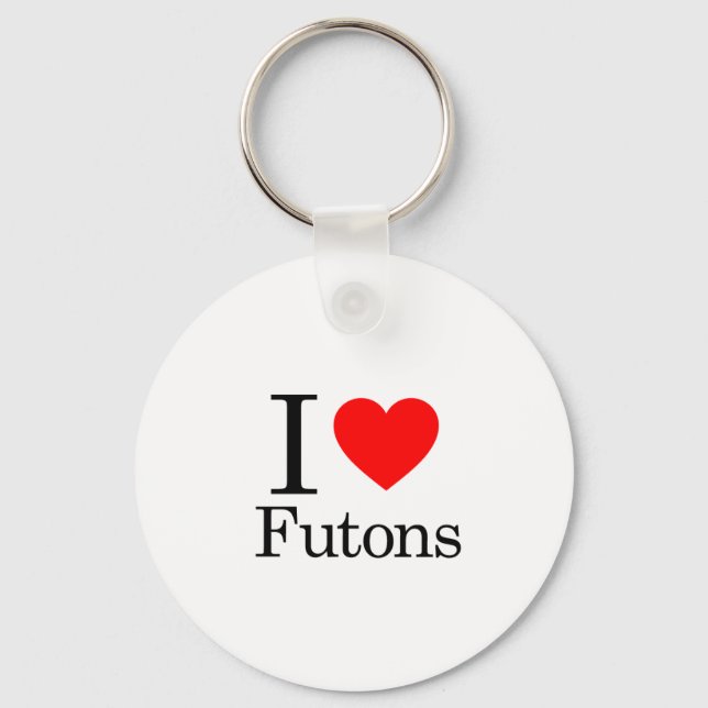 I Love Futons Key Ring (Front)
