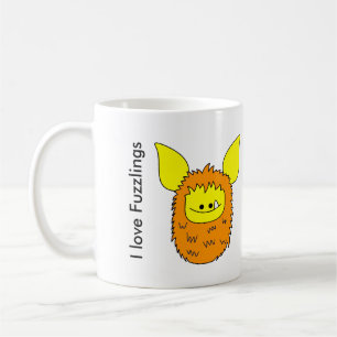 I love Fuzzlings mug - Orange/Yellow Fuzzling