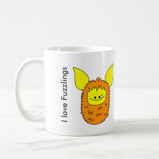 I love Fuzzlings mug - Orange/Yellow Fuzzling