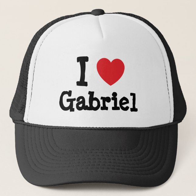 I love Gabriel heart custom personalised Trucker Hat (Front)