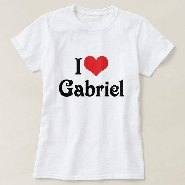 I Love Gabriel T-Shirt (Design Front)