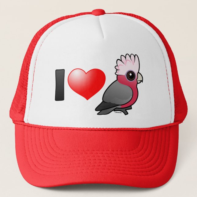 I Love Galahs (crest up) Trucker Hat (Front)