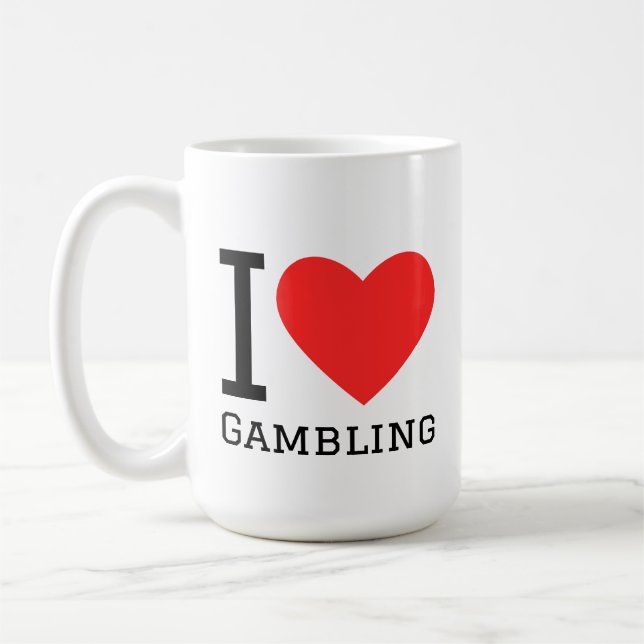 I love gambling coffee mug (Left)