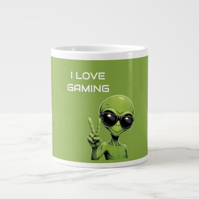 I love gaming large coffee mug (Front)