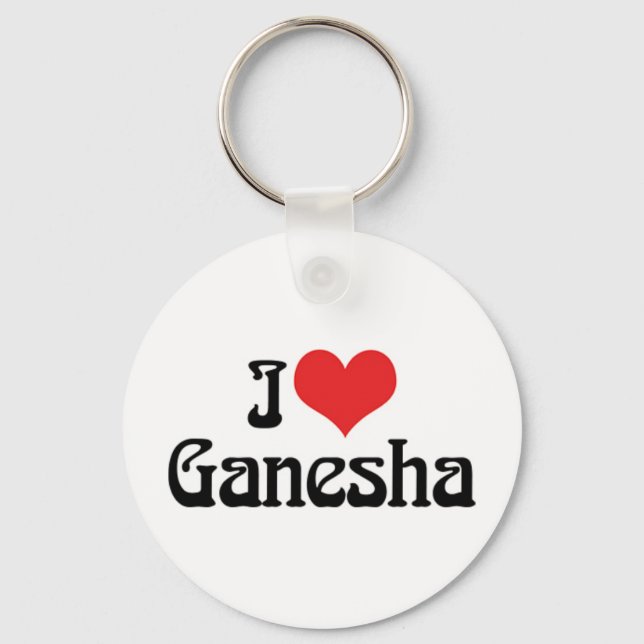I Love ganesha Keychain (Front)
