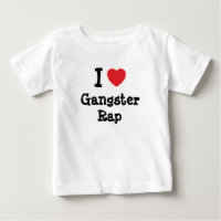 I love Gangster Rap heart custom personalised