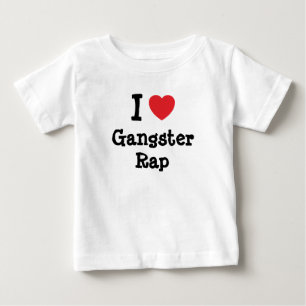 I love Gangster Rap heart custom personalised Baby T-Shirt