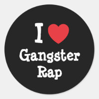 I love Gangster Rap heart custom personalised