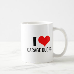 I Love Garage Doors Red Heart Funny Christmas Gift Coffee Mug