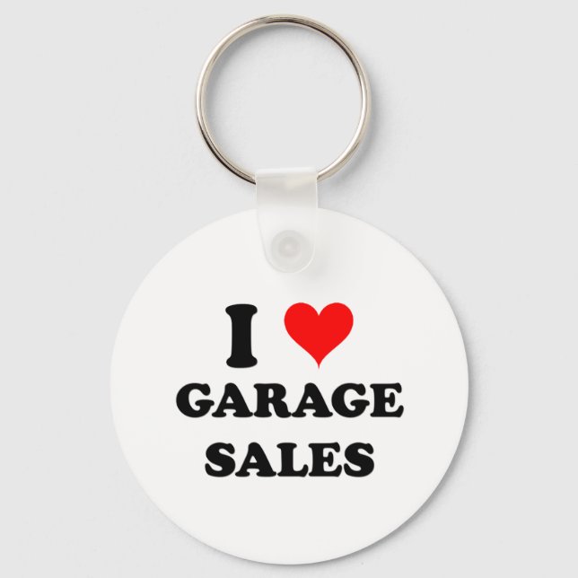 I Love Garage Sales Key Ring (Front)