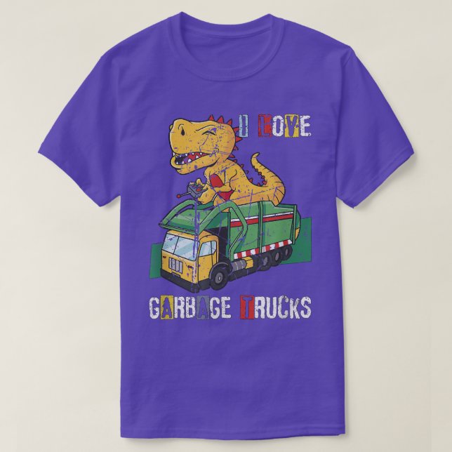 I love Garbage Trucks Garbage Man  T-Shirt (Design Front)