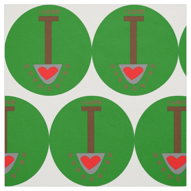 I love Gardening Craft Fabric (Swatch)