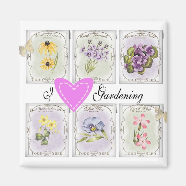 I love gardening magnet (Front)