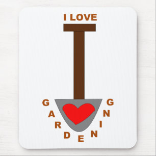 I Love Gardening Spade Mousepad