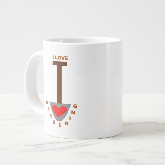 I Love Gardening Spade Mug (Front Left)
