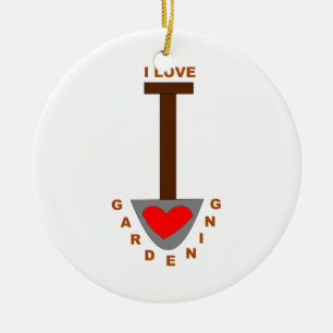 I Love Gardening Spade Ornament