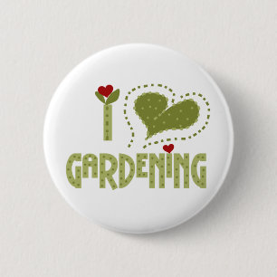 I Love Gardening Tshirts and Gifts 6 Cm Round Badge