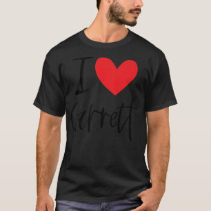 I Love Garrett Name Heart Personalised Men Guy BFF T-Shirt