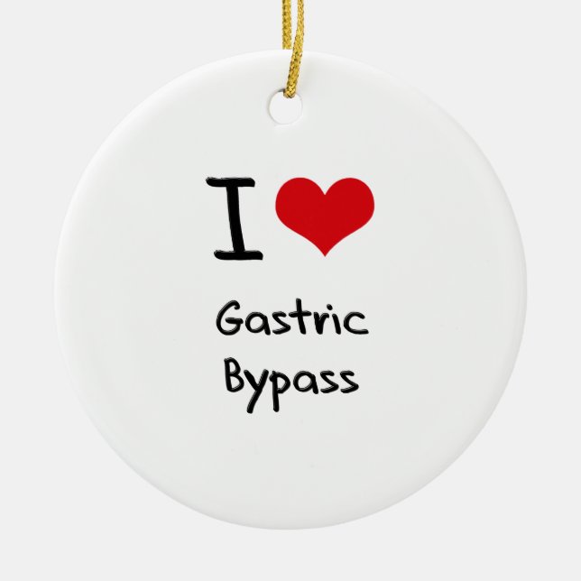 I Love Gastric Bypass Ceramic Tree Decoration (Front)